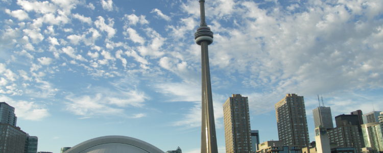 The Rogers Centre and CN tower in Toronto
