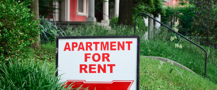 Apartment for Rent sign