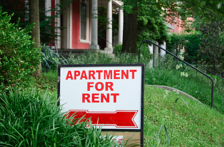 Apartment for Rent sign